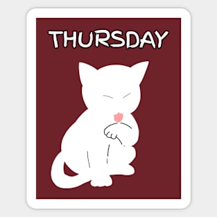 THURSDAY VIBES (WHITE) Sticker